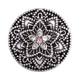 6pcs Mixed Metal 18mm Snap Buttons with Rhinestone