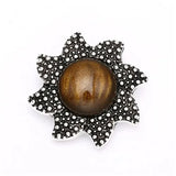 6pcs Mixed Metal 18mm Snap Buttons with Rhinestones for Snap Bracelets