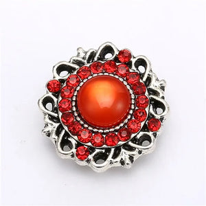 6pcs Mixed Metal Rhinestone Snap Button Jewelry