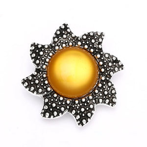 6pcs Mixed Metal 18mm Snap Buttons with Rhinestones for Snap Bracelets