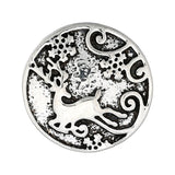 6pcs Mixed Metal 18mm Snap Buttons with Rhinestone for Snap Bracelets