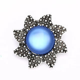 6pcs Mixed Metal 18mm Snap Buttons with Rhinestones for Snap Bracelets
