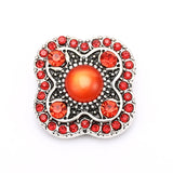 6pcs Mixed 18mm Snap Buttons with Rhinestone for Snap Bracelets