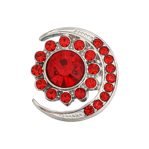 6pcs Mixed Metal Snap Buttons with Rhinestone for Snap Bracelets
