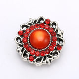 6pcs Mixed Metal Rhinestone Snap Button Jewelry