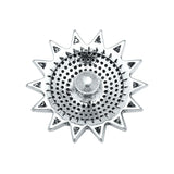 6pcs Mixed Metal 18mm Snap Rhinestone Buttons