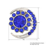 6pcs Mixed Metal Snap Buttons with Rhinestone for Snap Bracelets