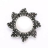 6pcs Mixed Metal 18mm Snap Buttons with Rhinestones for Snap Bracelets