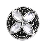 6pcs Mix Metal 18mm Snap Rhinestone Buttons for Snap Bracelets Bangles