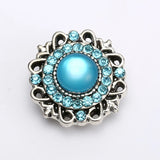 6pcs Mixed Metal Rhinestone Snap Button Jewelry