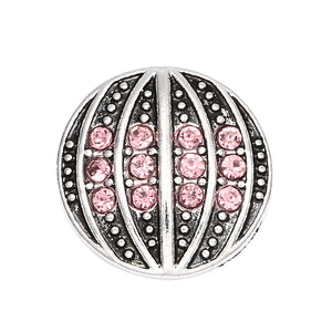 6pcs Mixed Metal 18mm Rhinestone Snap Buttons