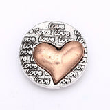 6pcs Mixed Metal 18mm Snap Buttons with Rhinestone - Snap Button Jewelry