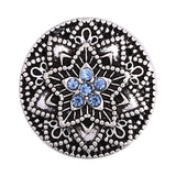 6pcs Mixed Metal 18mm Snap Buttons with Rhinestone