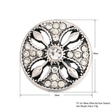 6pcs Mixed Metal 18mm Snap Button Jewelry with Rhinestone Button
