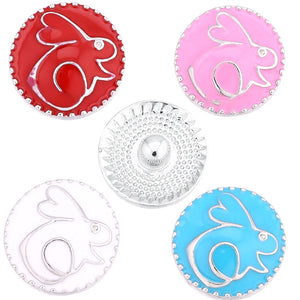 6pcs 18mm Snap Button Jewelry Mixed Metal with Rhinestone for Snap Bracelets