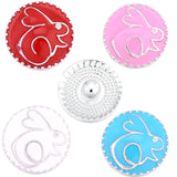 6pcs 18mm Snap Button Jewelry Mixed Metal with Rhinestone for Snap Bracelets