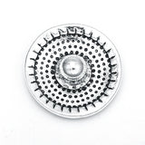 6pc Mixed Metal Rhinestone Snap Button Jewelry Set
