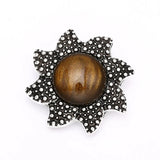 6pcs Mixed Metal 18mm Snap Buttons with Rhinestones for Snap Bracelets