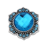 6pcs Rhinestone Snap Buttons Mixed Metal 18mm