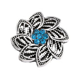 6pcs Mixed Metal Snap Buttons with Rhinestone