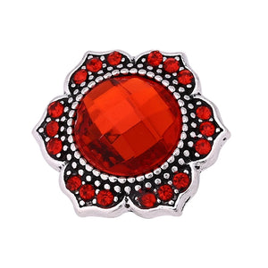 6pcs Rhinestone Snap Buttons Mixed Metal 18mm