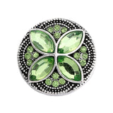 6pcs Mix Metal 18mm Snap Rhinestone Buttons for Snap Bracelets Bangles