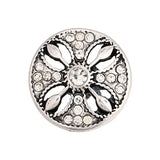 6pcs Mixed Metal 18mm Snap Button Jewelry with Rhinestone Button
