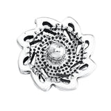 6pcs Mixed Metal Snap Buttons with Rhinestone