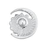 6pcs Mixed Metal Snap Buttons with Rhinestone for Snap Bracelets