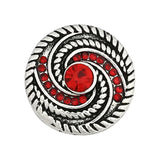 6pcs/lot Mixed Metal Snap Button with Rhinestone for Snap Bracelets Bangles