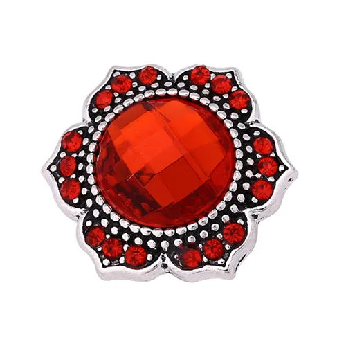 6pcs Rhinestone Snap Buttons Mixed Metal 18mm