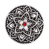 6pcs Mixed Metal 18mm Snap Buttons with Rhinestone