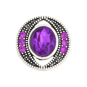6pcs Rhinestone Snap Button Jewelry for 18mm Snap Bracelets