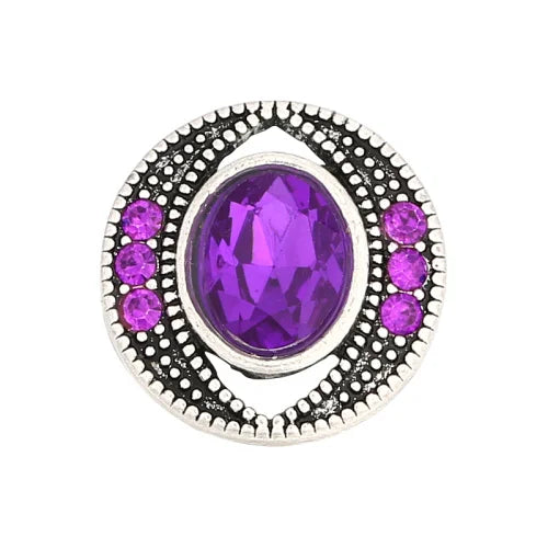 6pcs Rhinestone Snap Button Jewelry for 18mm Snap Bracelets