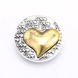 6pcs Mixed Metal 18mm Snap Buttons with Rhinestone - Snap Button Jewelry