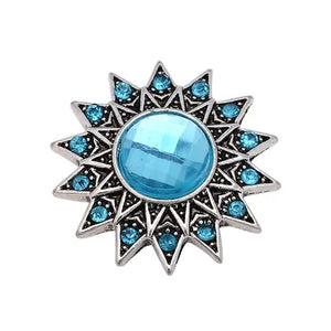 6pcs Mixed Metal 18mm Snap Rhinestone Buttons