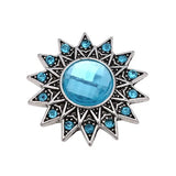 6pcs Mixed Metal 18mm Snap Rhinestone Buttons
