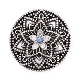 6pcs Mixed Metal 18mm Snap Buttons with Rhinestone