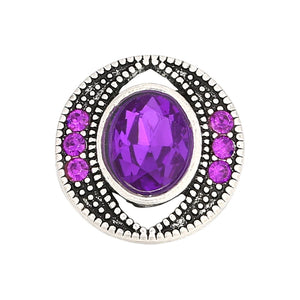 6pcs Rhinestone Snap Button Jewelry for 18mm Snap Bracelets