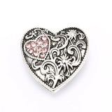 6pcs Mixed Metal 18mm Snap Buttons with Rhinestone, Snap Button Jewelry