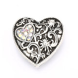 6pcs Mixed Metal 18mm Snap Buttons with Rhinestone, Snap Button Jewelry