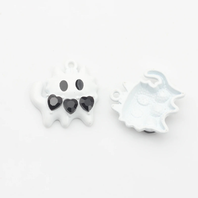 6pcs Enamel Cat Charms For DIY Jewelry Making