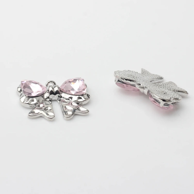 6pcs Bow Tie Charms For DIY Jewelry Making