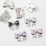 6pcs Bow Tie Charms For DIY Jewelry Making