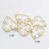 6pcs Heart Charms for Jewelry Making Bulk Nickel