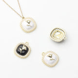 6pcs/lot Square Charms Crystal Inlaid DIY Jewelry Finding