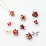6pcs Colorful Enamel Rose Flower Charms for DIY Jewelry Making