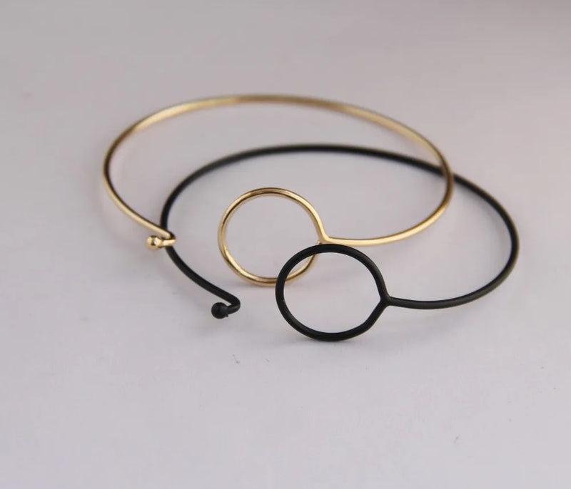 6pcs/lot Copper Brass Casting Circle Bangle Bracelet