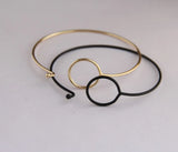 6pcs/lot Copper Brass Casting Circle Bangle Bracelet