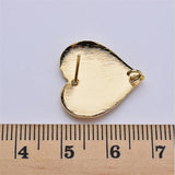 6pcs Brass Heart Charms Earring Settings DIY Jewelry Making